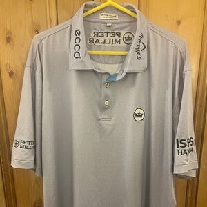 Peter Millar golf shirt unique XXL Thomas Bjorn lilac